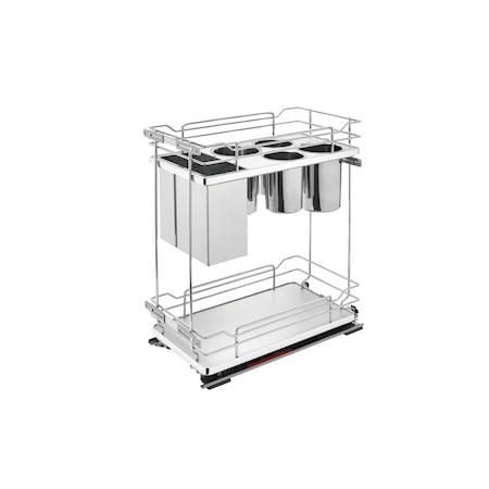 Rev-A-Shelf Steel, Gray, 11.75 in W, 24 in H, 21.69 in D, 21.69 in L, Gray 5322KB-BCSC-11-GR